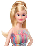 Barbie Signature Birthday Wishes Doll, Approx. 12-in Blonde in Rainbow Dress, Multi