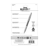 RSVP RT Pastel Barrel, Retractable Ballpoint Pen, (1.0mm) Med, Assorted Ink ( 6-Pk)