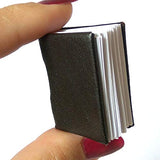 Miniature Book, Realistic Leather Diary 1:6 scale. Dollhouse Library Keychain