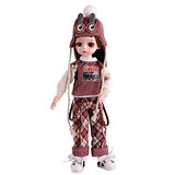 UCanaan 1/6 BJD Dolls Clothes Set for 11.5In-12In Fashion Jointed Dolls 30cm Poseable Dolls-Mia Pants