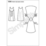 Simplicity 1356 Easy to Sew Women's Reversible Wrap Dress Sewing Pattern, Sizes 6-14