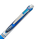 Pentel EnerGel RTX RT Liquid Gel Pen, Med, Metal Tip, 0.7mm, Blue Ink, 12-Pk Window Box of 12