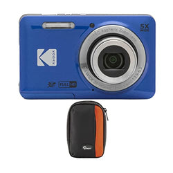 Kodak PIXPRO Friendly Zoom FZ55 Digital Camera (Blue) with Lowepro Newport 10 Camera Case (2 Items)