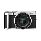 Fujifilm X-A7 Mirrorless Digital Camera w/XC15-45mm F3.5-5.6 OIS PZ Lens, Silver