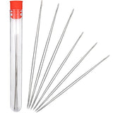 Shappy 6 Pieces Big Eye Beading Needles with Needle Bottle (2 Sizes)