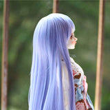 HMANE BJD Doll Wig, Long Straight Hair Slanted Bangs Wig for 1/4 BJD Dolls - Purple (No Doll)