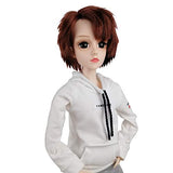 EVA BJD 1/3 SD Doll 24 inch Ball Jointed Dolls with Sportywear Hair Shoes and Makeup White Fitness Boy Doll