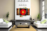 Record in Red and Buttons of Studio Wall Art Painting Pictures Print On Canvas Music The Picture for Home Modern Decoration