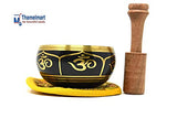 Relaxing Yoga Meditation Om Peace Singing Bowl Cushion and Rosewood Mallet