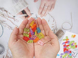 70 Pcs Candy Gummy Bear Charms Colorful Resin Bear Pendants for DIY Necklace Keychain Dollhouse Decoration
