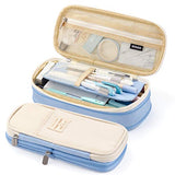 EASTHILL Big Capacity Pencil Pen Case Office College School Large Storage High Capacity Bag Pouch Holder Box Organizer Light Blue New Arrival