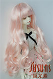 JD148 7-8inch 1/4 MSD Doll wigs 18-20CM Peach pink Long vora Princess BJD hair Resin dolls and porceain doll accessories