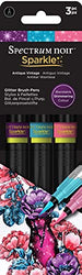 Spectrum Noir SPECN-SPA-AVI3 Sparkle Water-Based Fine Micro-Pigment Markers-Pack of 3-Includes Flexible Brush Nib-Antique Vintage 3 Piece