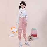 MEESock Fashion BJD Dolls 1/3 SD Doll 23.8Inch Handmade Simulation Ball Jointed Doll DIY Toys, with Clothes Shoes Wig Makeup, Birthday Gift for Girl/Boy