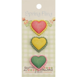 Spring Buttons-Hearts
