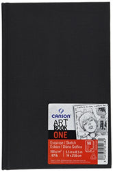 Canson ONE Art Book Paper Pad, Smudge Resistant Sketch Book Paper Pad, Hardbound, 67 Pound, 5.5 x