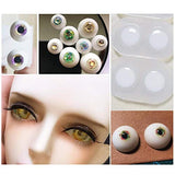 FineInno 27 Pcs Doll Eyes Silicone Molds BJD Resin Eyeball Mould Clear Casting Molds Jewelry Making Epoxy Resin Mold Base DIY 6-22mm Diameter Eyes (Eyeball Molds)