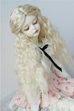 JD119 7-8inch 18-20CM Long Curly Princess Doll Wigs 1/4 MSD Synthetic Mohair BJD Wigs Vinyl Doll Accessories (Blond)