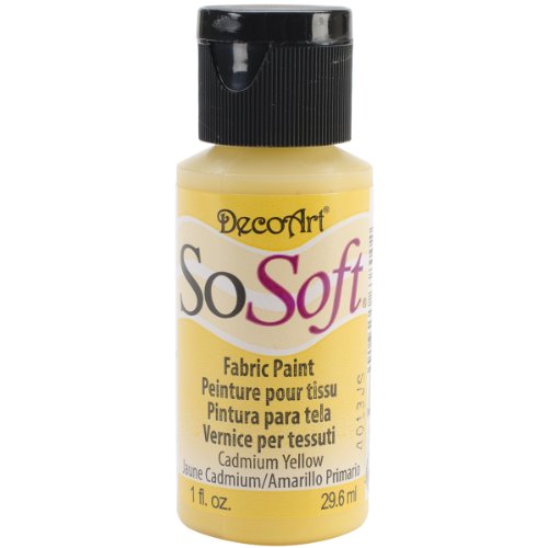 DecoArt SoSoft Fabric Acrylics Paint, 1-Ounce, Cadmium Yellow