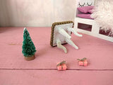 Miniature Christmas Tree Table Gift, Dollhouse 1:12 scale Decoration. Handmade