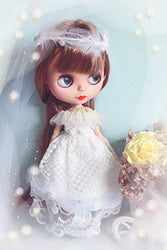 leoglint Blythe Doll Clothes, Dress Clothing for Blythe Doll 30 cm 1/6 Bjd Dolls Azone ICY Licca Doll (White)
