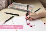Watercolor Markers Brush Pen, Ohuhu 48 Colors Water Color Drawing Markers W/ 2 Water Coloring