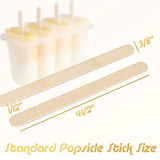 Magicfly Popsicle Sticks, 1000pcs, Natural Wooden Food Grade Craft Sticks, 4-1/2 Inch Great Bulk Ice Cream Sticks for Craft Project, Home Decoration