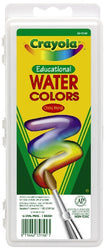 Crayola 16 Semi-Moist Oval Pans Watercolor Set with Brush