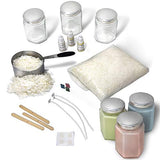 Complete Soy Wax Candle Making Kit DIY Beginners Set- Includes Supplies to Make 3 Candles Including Soy Wax, Premium Essential Oils, Hexagon Jars, Color Dye Chips, Wax Melting Pot and More.