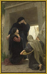 Berkin Arts Framed William Adolphe Bouguereau Giclee Canvas Print Paintings Poster Reproduction(Holy Women The Grave)