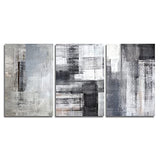 Gardenia Art Large Black and White Abstract Wall Art Prints Texture Picture Giclee on Canvas Modern Artwork Painting Wooden Framed for Bedroom Living Room Kitchen Home Offce 16"x24"x3 Panels