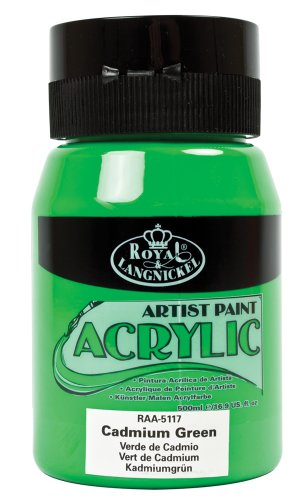 ROYAL BRUSH RAA-5117 Acrylic Essentials Acrylic Paint 16oz/Jar-Cadmium Green