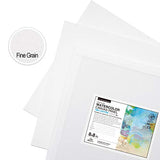 PHOENIX Watercolor Canvas Panels 8x8 Inch, 12 Pack - 8 Oz Triple Primed 100% Cotton Acid Free Canvases for Painting, Blank Flat Canvas Boards for Watercolor, Acrylic, Gouache & Tempera Painting