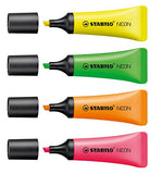 Stabilo Neon Tube Highlighter Set of 4