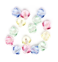 Swarovski - Create Your Style Bicone Mix Pastels 3 Packages of 15 Piece (45 Total Crystals)