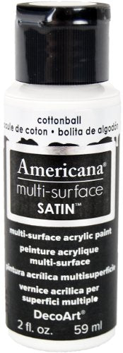 DecoArt Americana Multi-Surface Satin Acrylic Paint, 2-Ounce, Cotton Ball