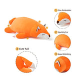 Niuniu Daddy Stuffed Animal Fox Plush Toy Pillow for Kids 11.8In Kawaii Soft Cuddly Hugging/Body Pillow Chrimas/Birthday Gift for Girls Boys