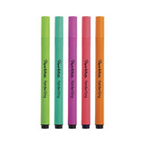 Paper Mate Handwriting Round Pens, Washable Black Ink, Fun Barrel Colors, 5 Count (2017526)