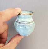 Miniature Bud Vase Flower Decor for New Mothers Day Ceramic Pottery Small Cornflower Blue Pot 2 in