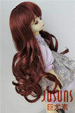 Doll Wigs JD148 6-7inch 16-18CM Long Vora Princess Wave Doll Wigs 1/6 YOSD Synthetic Mohair BJD Hair (Wine red, 6-7inch)