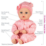 Adora Playtime Baby Doll Cozy Snowflake, 13 inch Soft Doll, Open/Close Eyes, Best Baby Girl Gift for Age 1+