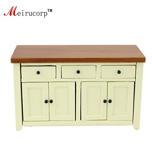 Meirucorp 1/12 Scale Dollhouse Miniature Furniture Handcrafted Wooden Lovely Small Cabinet
