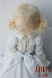 Mohair Wig JD294 9-10inch Pigtail Baby Curls Mohair Doll Wigs 23-25cm Blythe BJD Doll Accessories (Blond, 9-10inch)