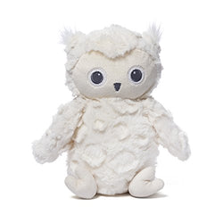 Baby GUND Greary Owl Stuffed Animal Plush Rattle, White, 5.5"