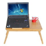 SONGMICS Bamboo Laptop Desk Serving Bed Tray Tilting Top ULLD001