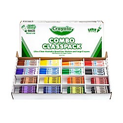 Crayola 256ct. Large Size Crayons & Ultraclean Washable Markers (52-3348)