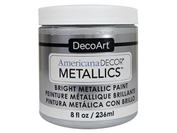DecoArt DECADMTL-36.7 Ameri Deco Mtlc 8oz Stesilver Americana Decor Metallics 8oz Sterl Slvr