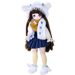ICY Fortune Days 2nd Generation 1/4 Scale Anime Style 16 Inch BJD Ball Jointed Doll Full Set Including Wig, 3D Eyes, Clothes, Shoes, for Children Age 8+(Little Sheep)