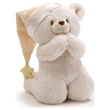 GUND Animated Goodnight Prayer Bear Spiritual Plush Stuffed Animal, 15" & Gund Baby Now I Lay Me Down to Sleep Bear Plush, 8" H