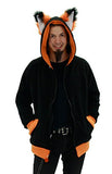 Pawstar YIP Fox Wolf Eared Hoodie Jacket - Large Orange